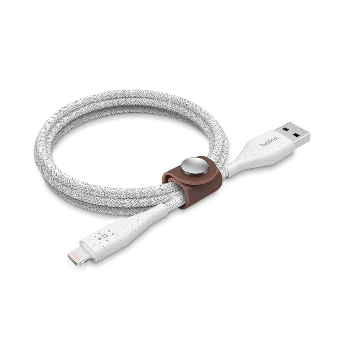 BELKIN Duratek Plus Lightning to USB-A Cable with Strap 4ft - White