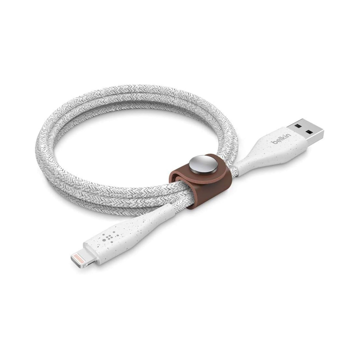 BELKIN Duratek Plus Lightning to USB-A Cable with Strap 6ft - White