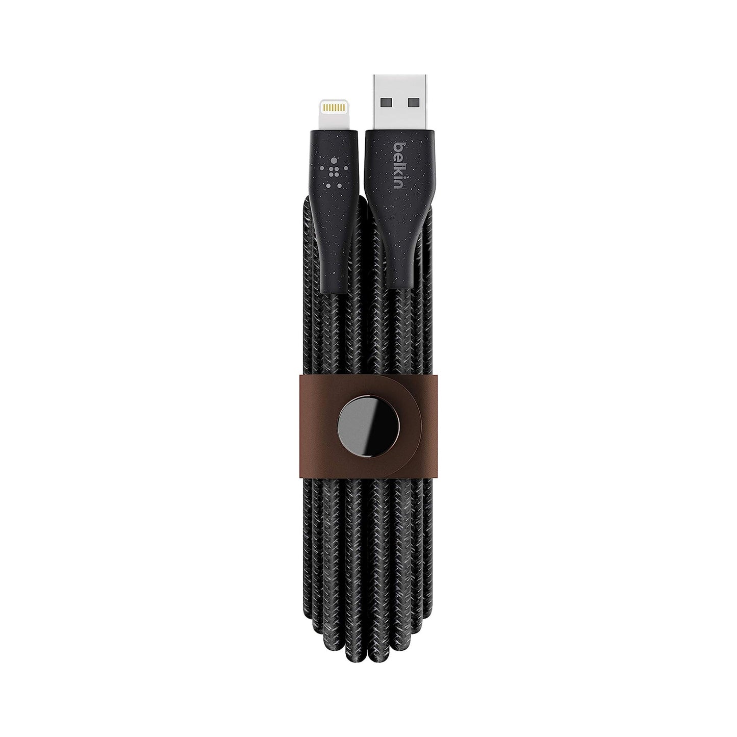 BELKIN Duratek Plus Lightning to USB-A Cable with Strap 10ft - Black