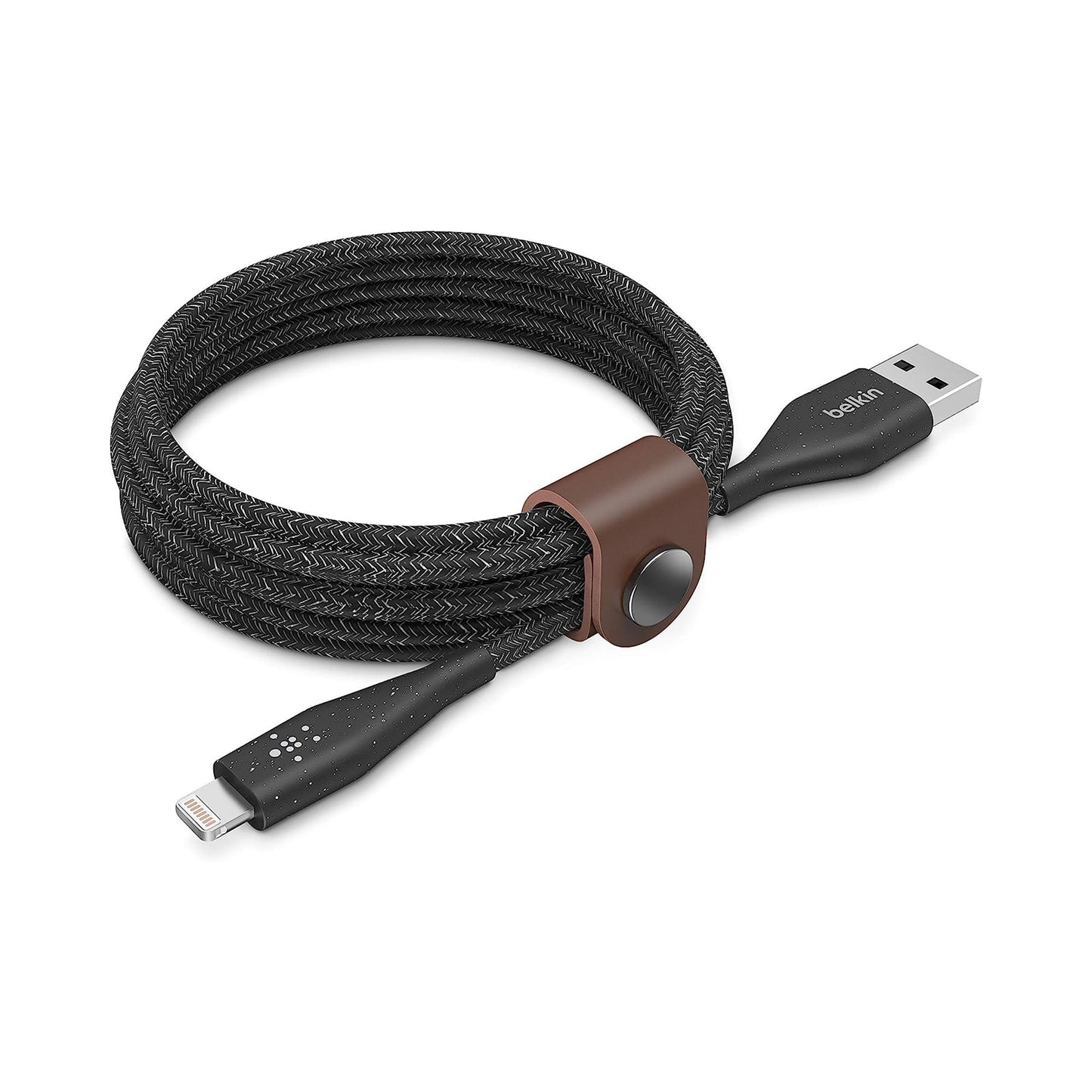 BELKIN Duratek Plus Lightning to USB-A Cable with Strap 10ft - Black