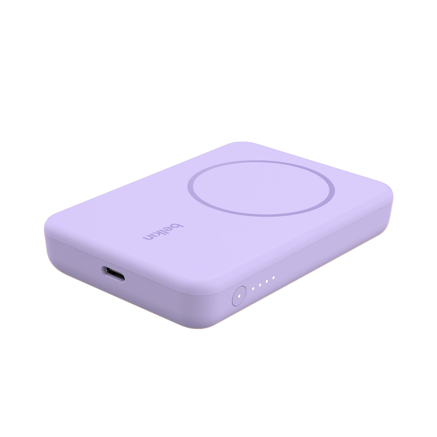 BELKIN BoostCharge Magnetic Wireless Power Bank 5K + Stand - Purple
