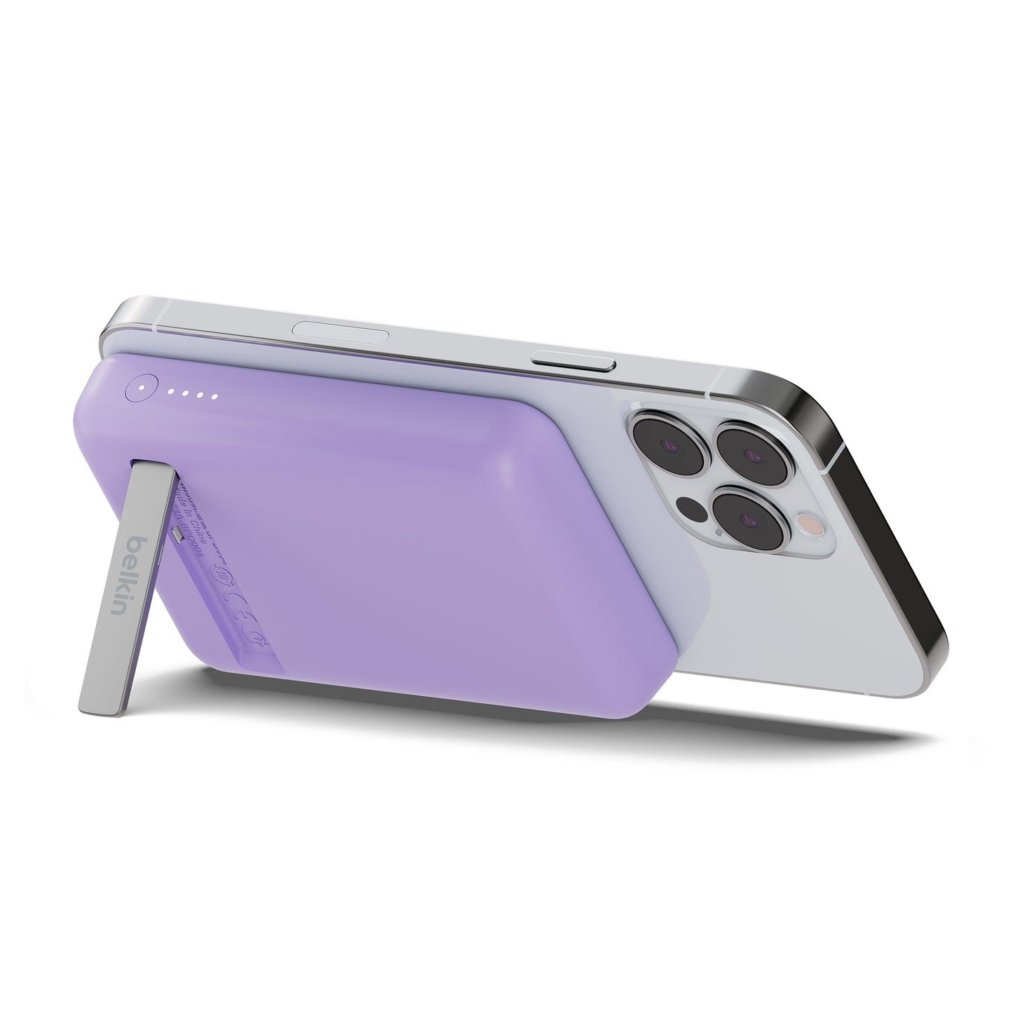 BELKIN BoostCharge Magnetic Wireless Power Bank 5K + Stand - Purple