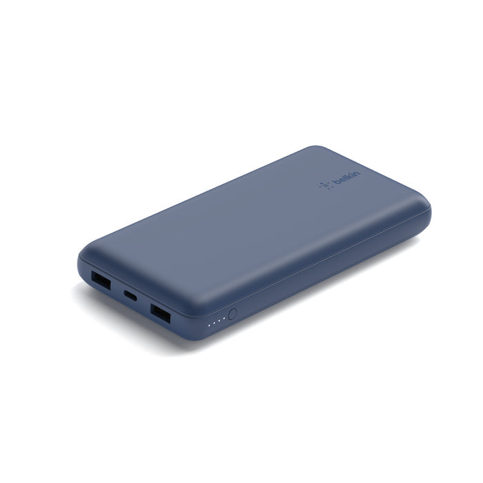 BELKIN BoostCharge 20,000mAh  USB-A and USB-C 15w Power Bank - Blue