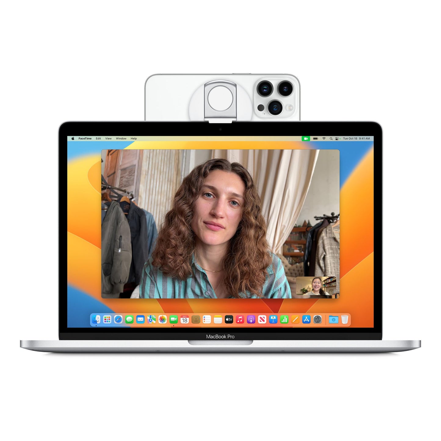 BELKIN iPhone Mount with MagSafe for MacBook - White