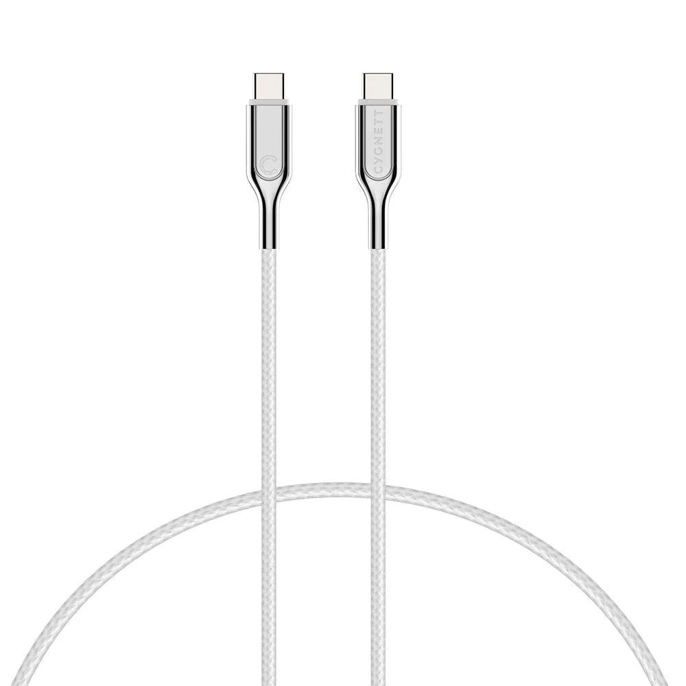 CYGNETT Armoured USB-C to USB-C 2.0 Cable 1m - White