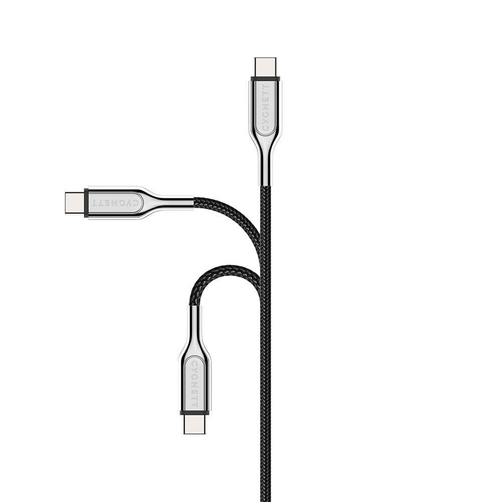 CYGNETT Armoured Lightning to USB-C Cable 2M - Black