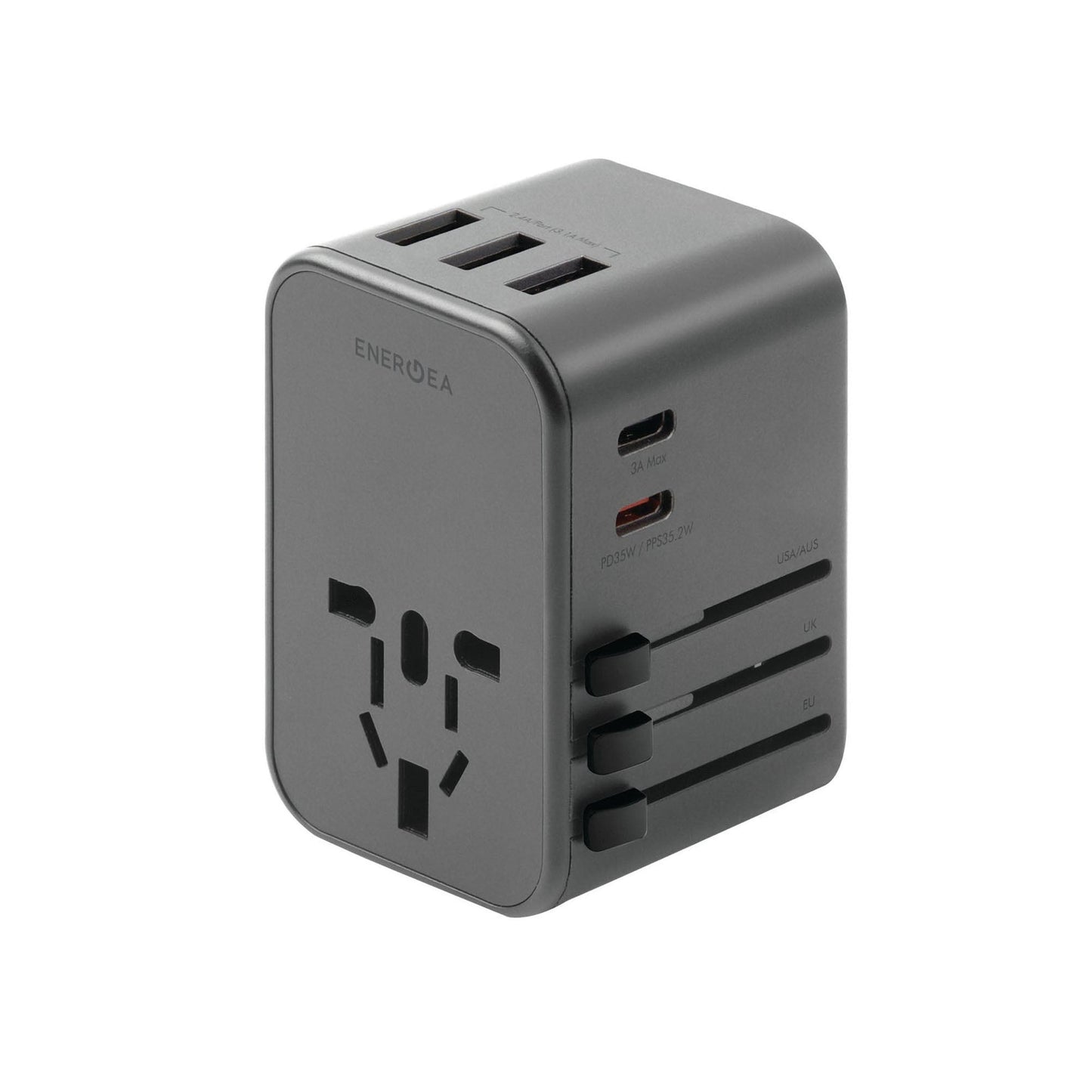 ENERGEA TravelWorld Adapter 35w - Gunmetal