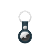 AirTag Leather Key Ring - Baltic Blue