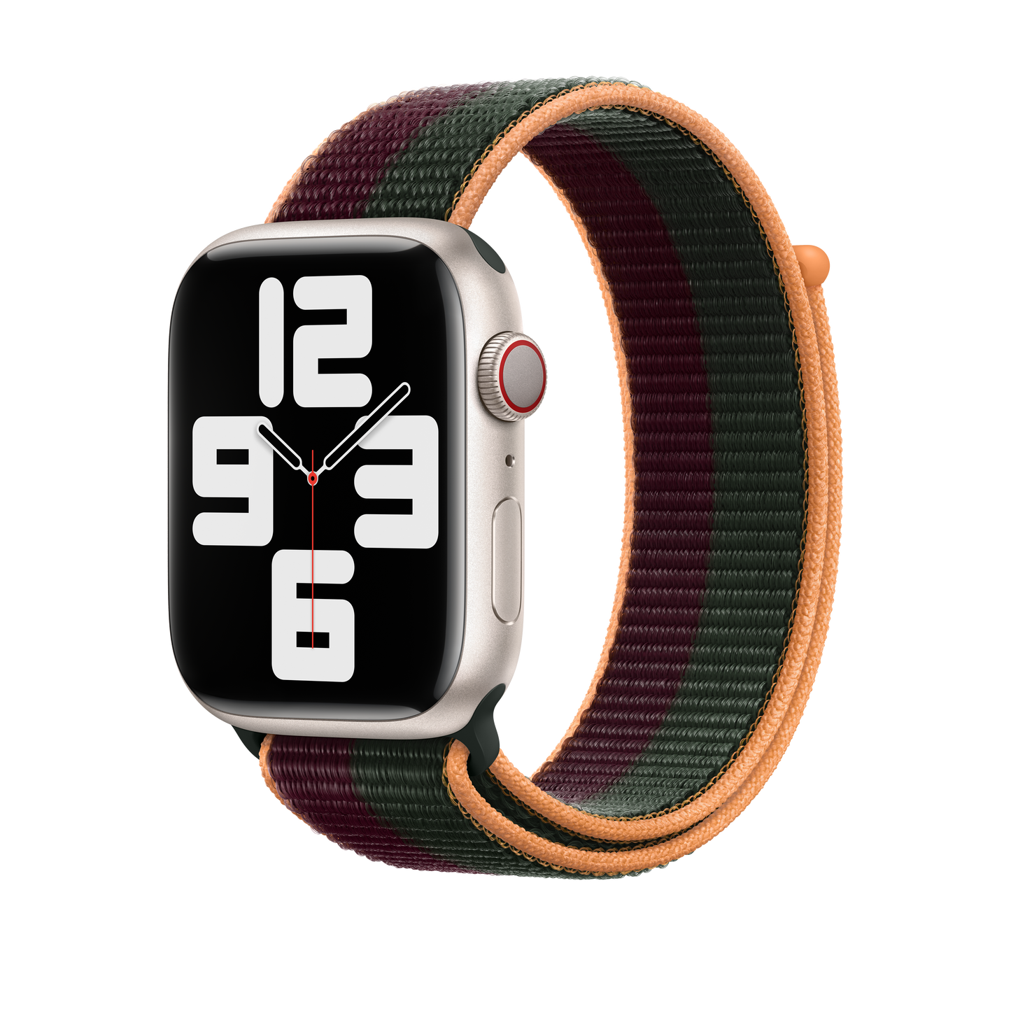 45mm Dark Cherry/Forest Green Sport Loop - Regular