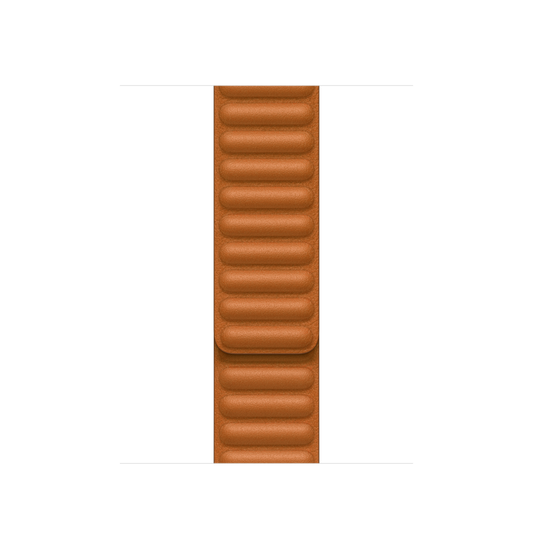 41mm Golden Brown Leather Link - S/M