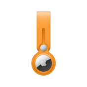 AirTag Leather Loop - California Poppy