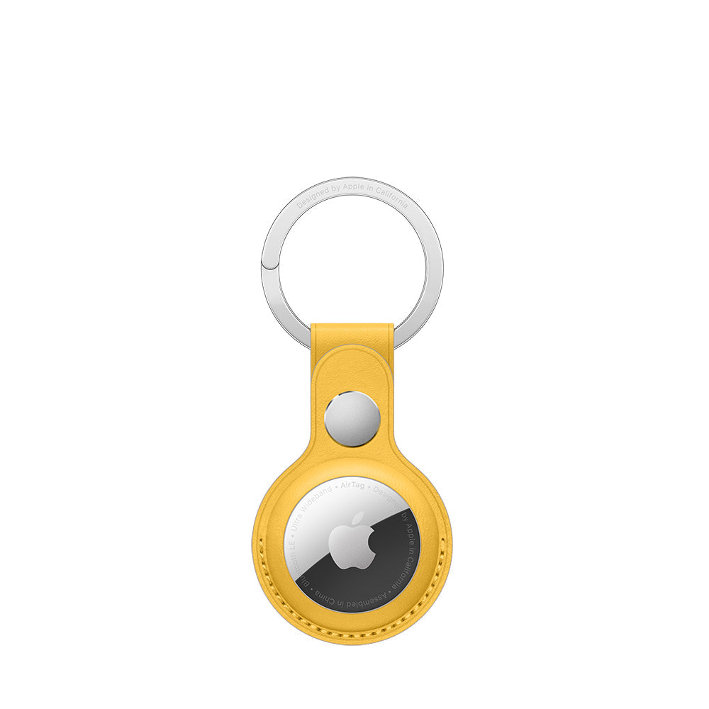 AirTag Leather Key Ring - Meyer Lemon