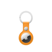 AirTag Leather Key Ring - California Poppy