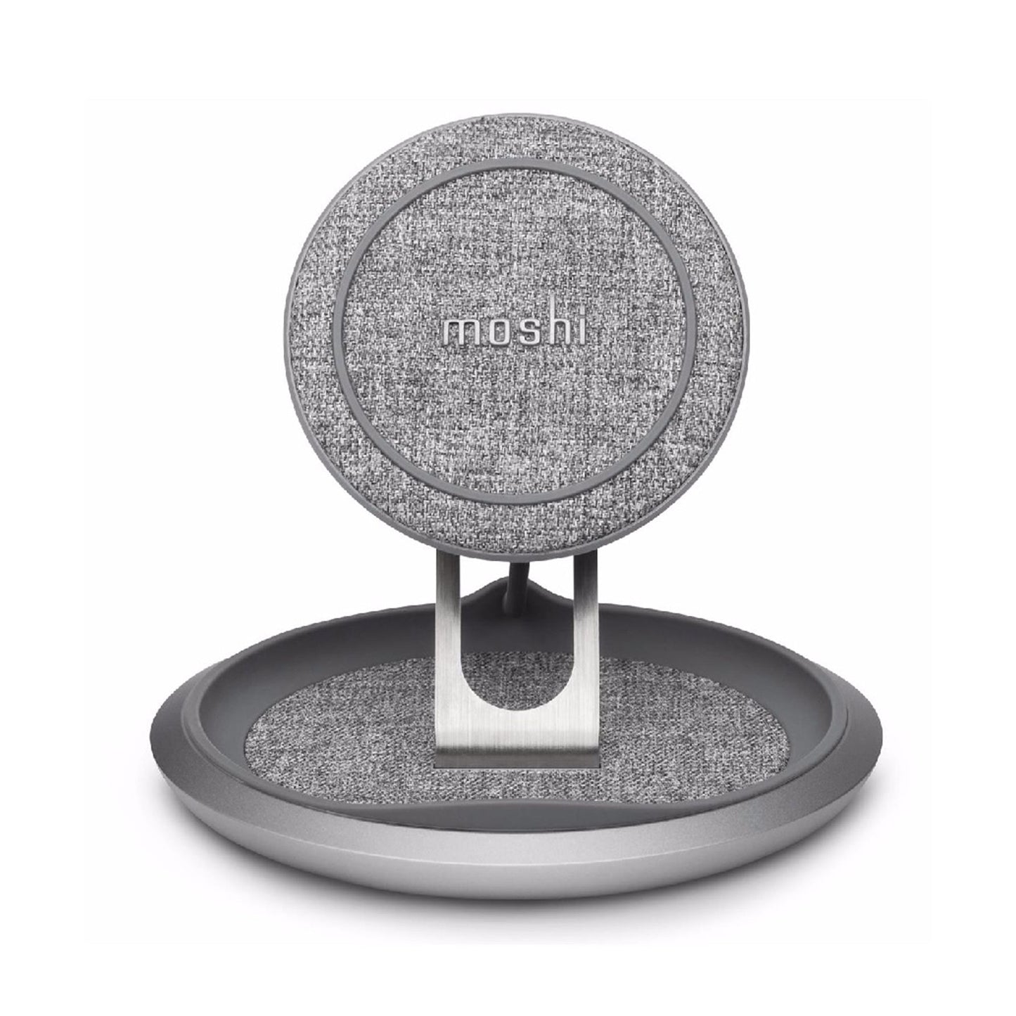 MOSHI Lounge Q 15W Wireless Charging Stand - Gray