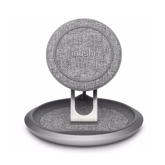 MOSHI Lounge Q 15W Wireless Charging Stand - Gray
