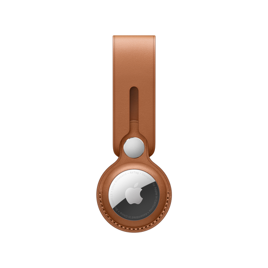 AirTag Leather Loop - Saddle Brown