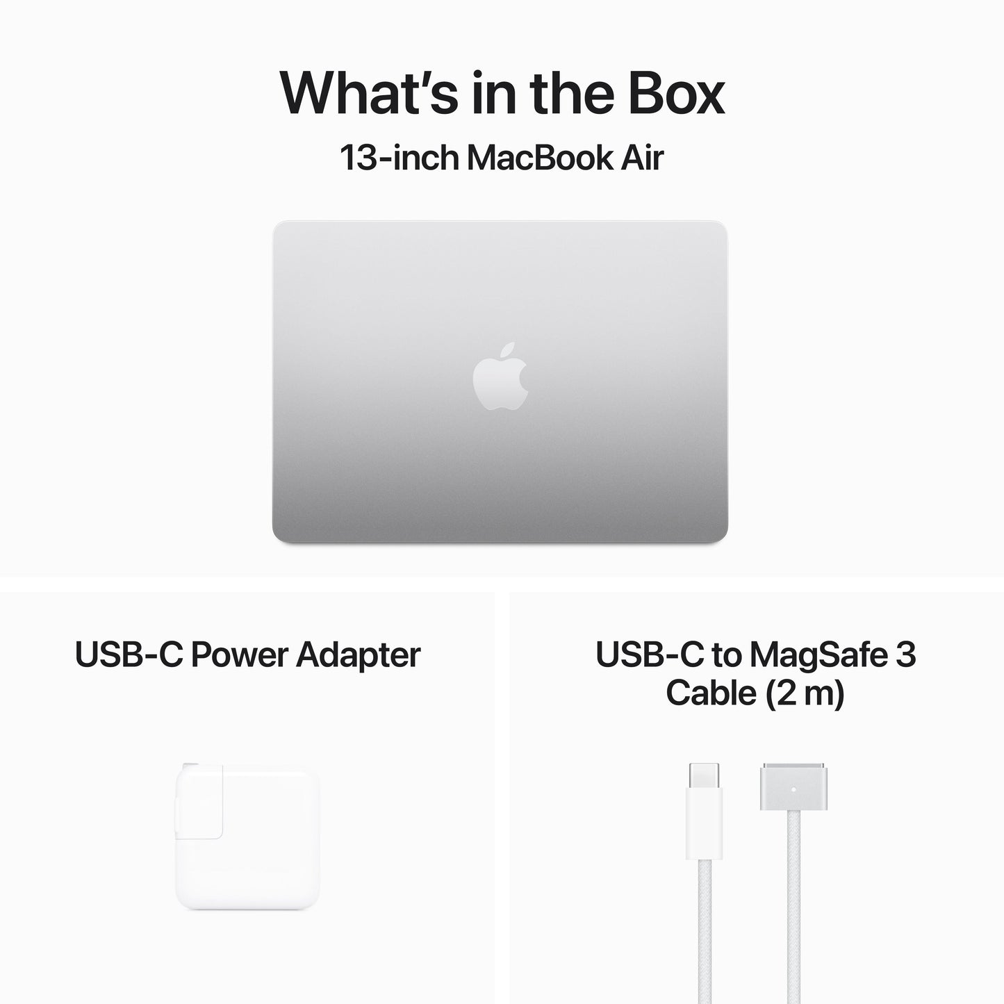 13-inch MacBook Air: Apple M3 chip with 8‑core CPU and 8‑core GPU, 256GB SSD - Silver