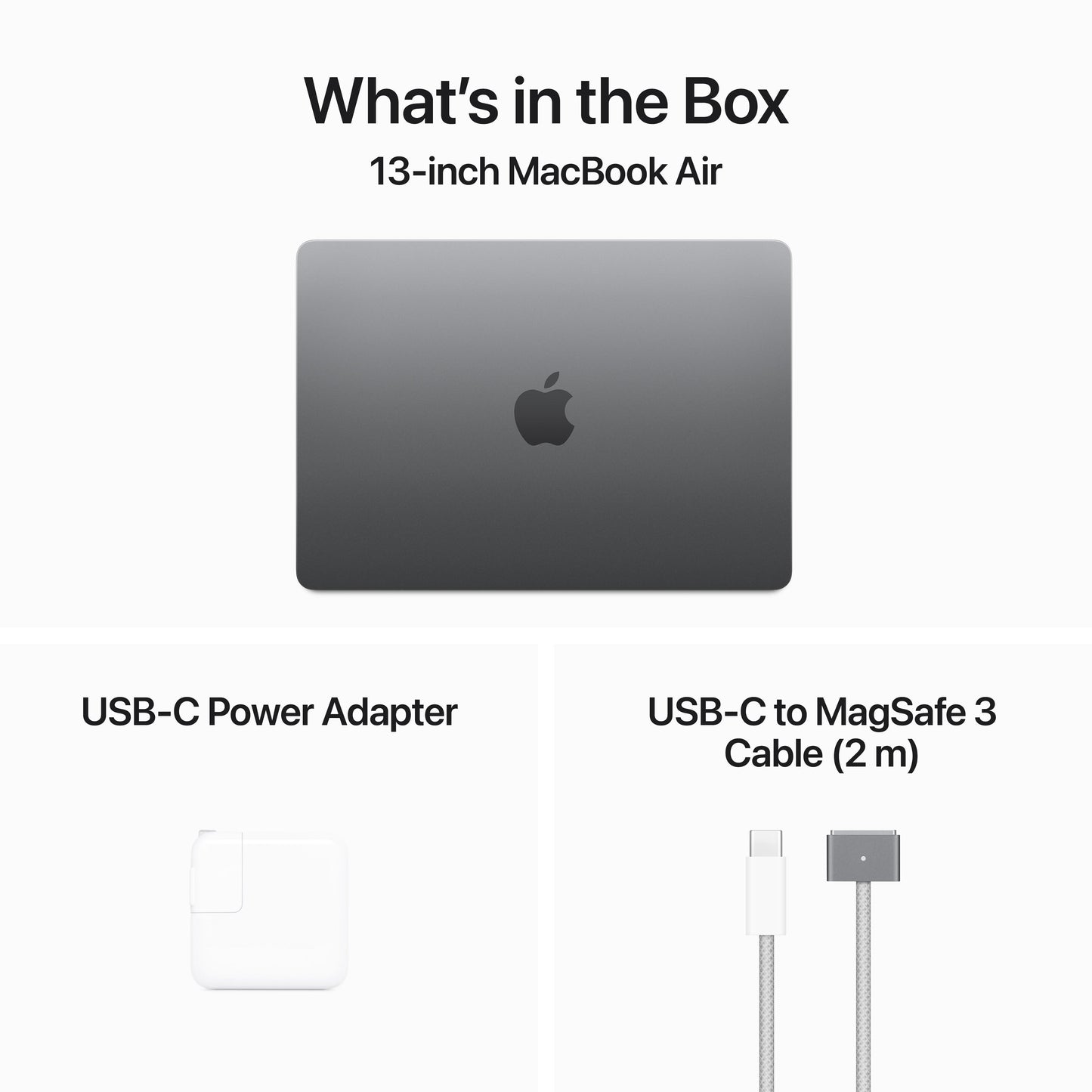 13-inch MacBook Air: Apple M3 chip with 8‑core CPU and 8‑core GPU, 256GB SSD - Space Gray