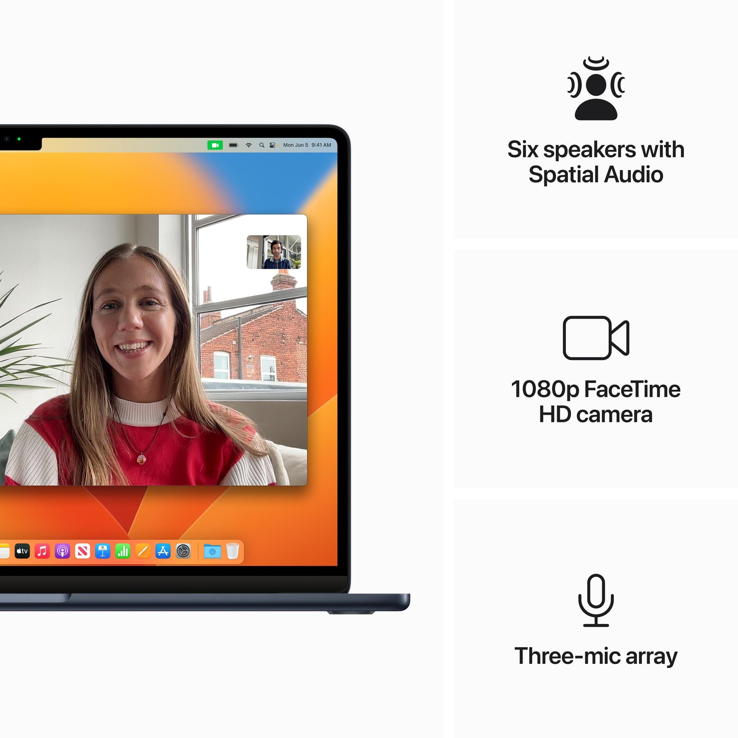 15-inch MacBook Air: Apple M2 chip with 8‑core CPU and 10‑core GPU, 512GB SSD - Midnight
