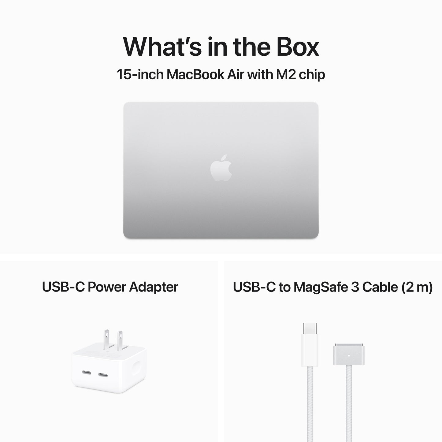 15-inch MacBook Air: Apple M2 chip with 8‑core CPU and 10‑core GPU, 256GB SSD - Silver