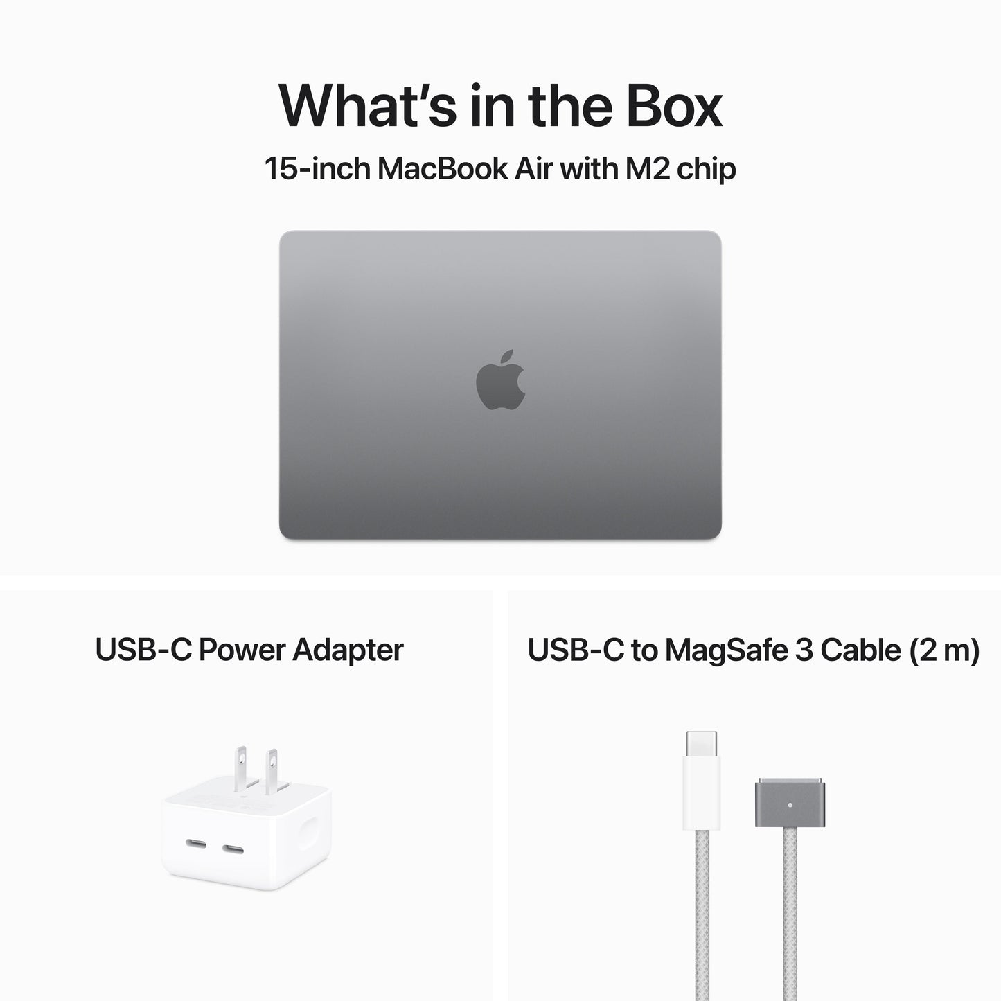 15-inch MacBook Air: Apple M2 chip with 8‑core CPU and 10‑core GPU, 256GB SSD - Space Gray