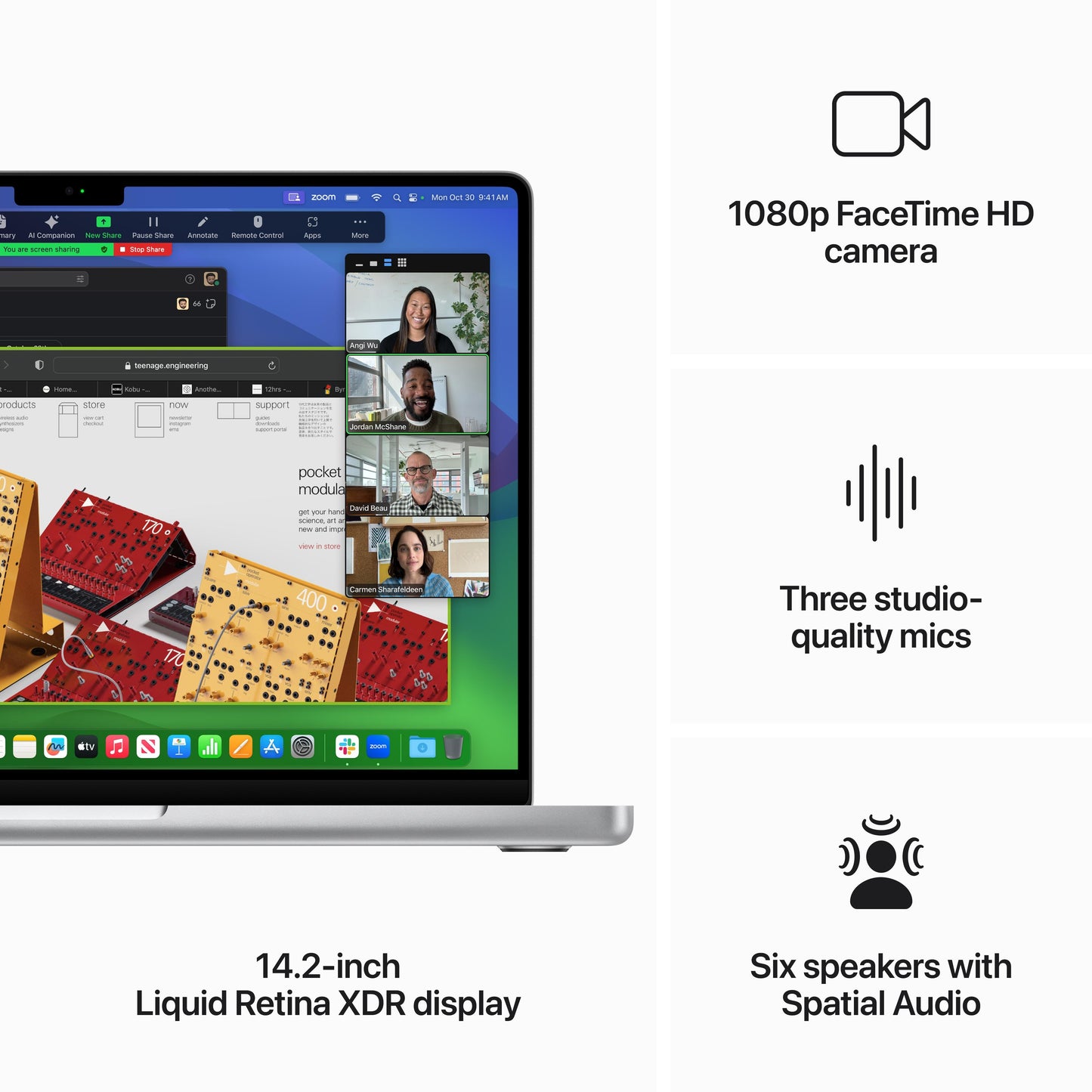 14-inch MacBook Pro: Apple M3 Pro chip with 12‑core CPU and 18‑core GPU, 1TB SSD - Silver
