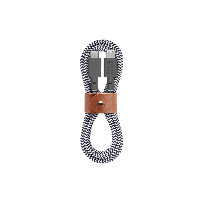 NATIVE UNION Braided USB-C to Lightning Belt Cable 1.2m - Zebra