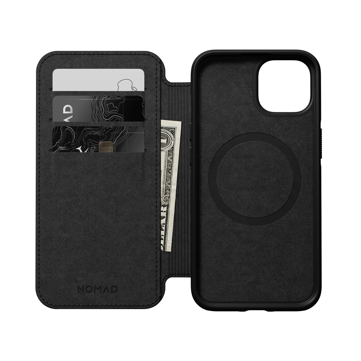 NOMAD Modern Leather Folio/Nomad for iPhone 14 - Black