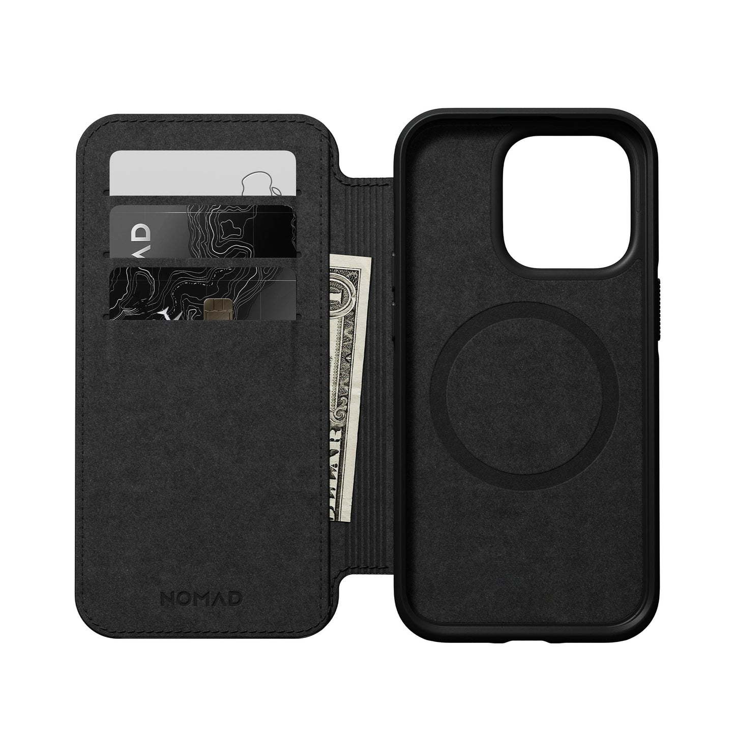 NOMAD Modern Leather Folio/Nomad for iPhone 14 Pro - Black