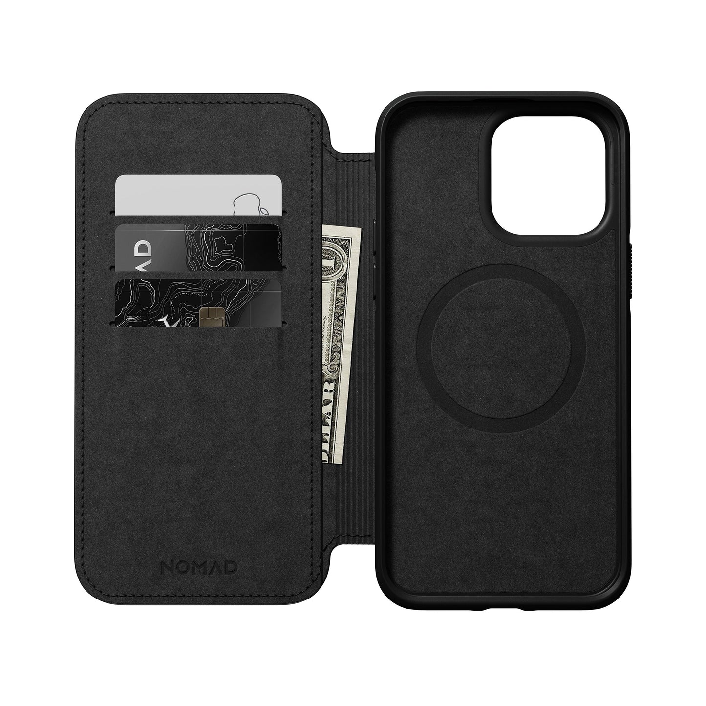 NOMAD Modern Leather Folio/Nomad for iPhone 14 Pro Max - Black