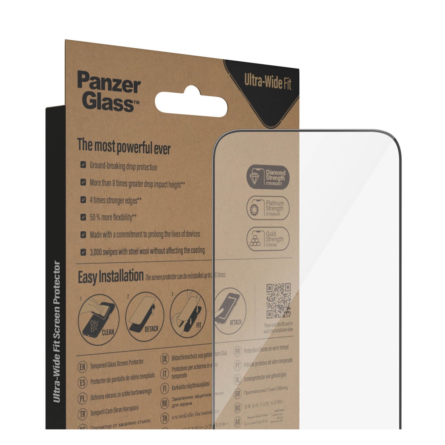 PANZERGLASS Ultra-Wide Fit for iPhone 14 Pro Max - Clear