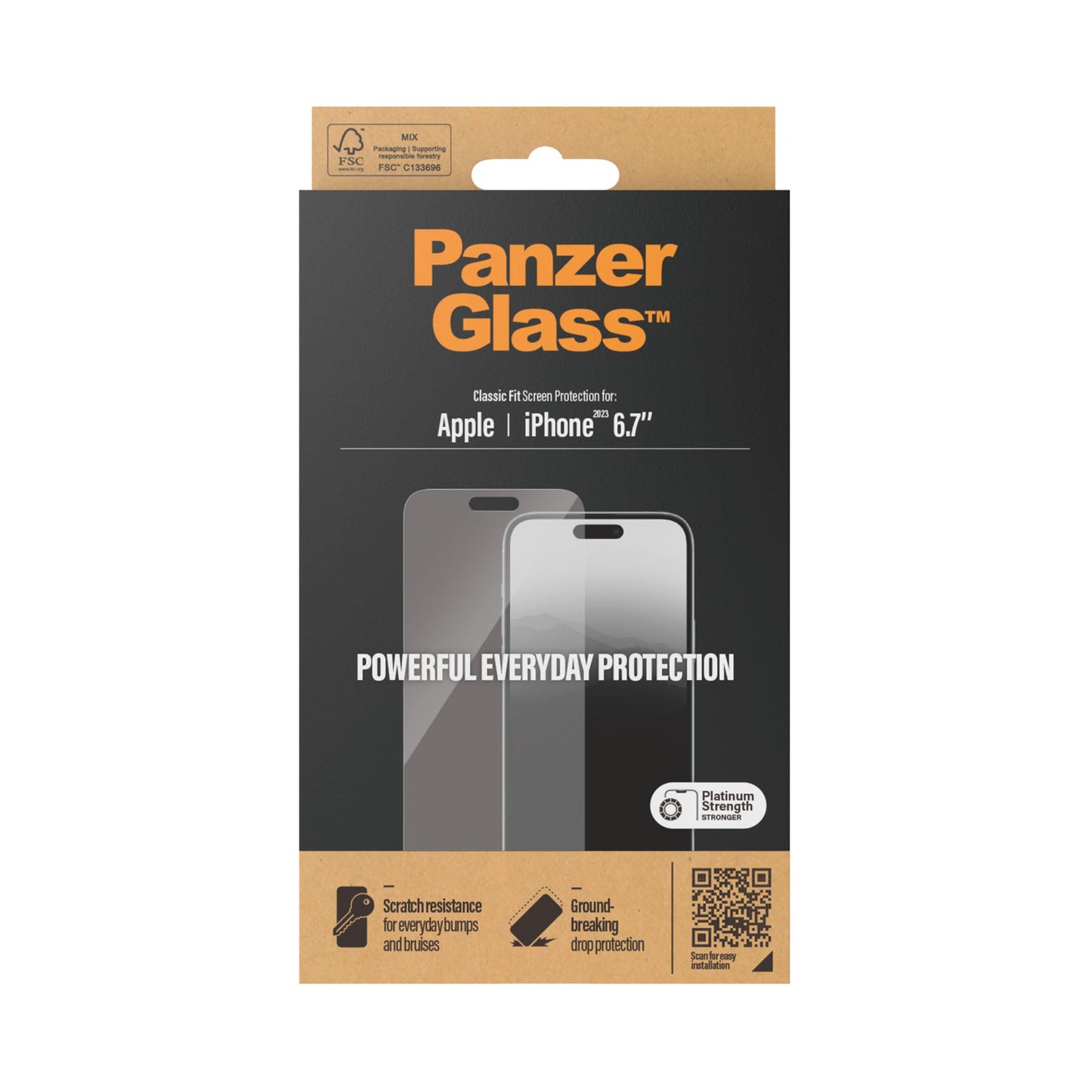 PANZERGLASS Classic Fit for iPhone 15 Plus - Clear