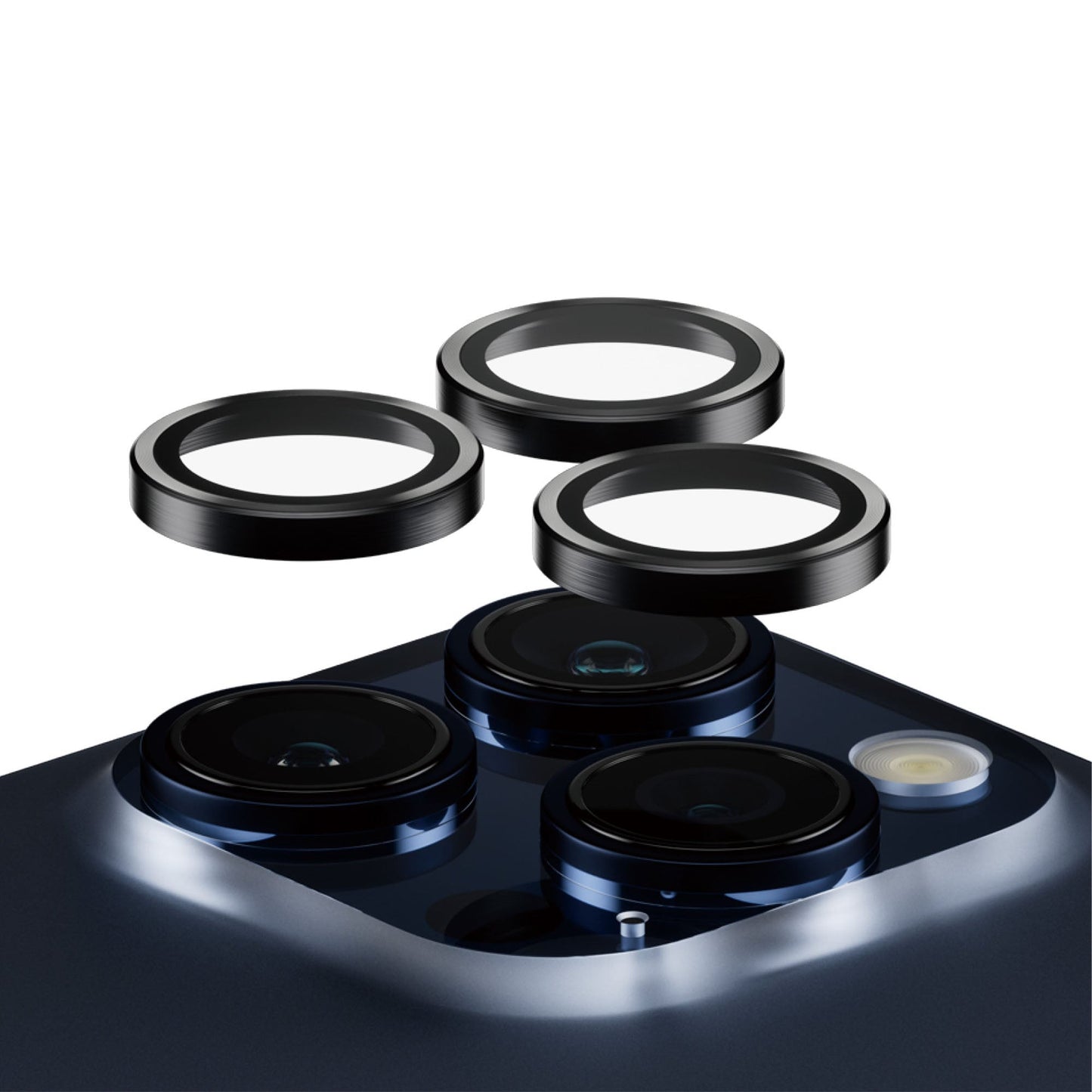 PANZERGLASS Hoops Camera Lens Protector for iPhone 15 Pro / 15 Pro Max - Black