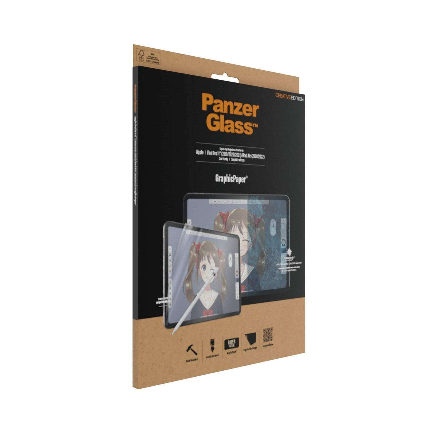 PANZERGLASS GraphicPaper for iPad Pro 11 1st-4th Gen (2018-2022)/iPadAir 4th-5thGen(2020-2022)-Clear