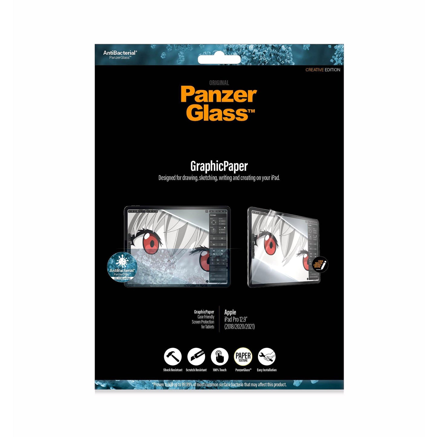 PANZERGLASS GraphicPaper for iPad Pro 12.9 3rd-6th Gen (2018-2022) - Clear