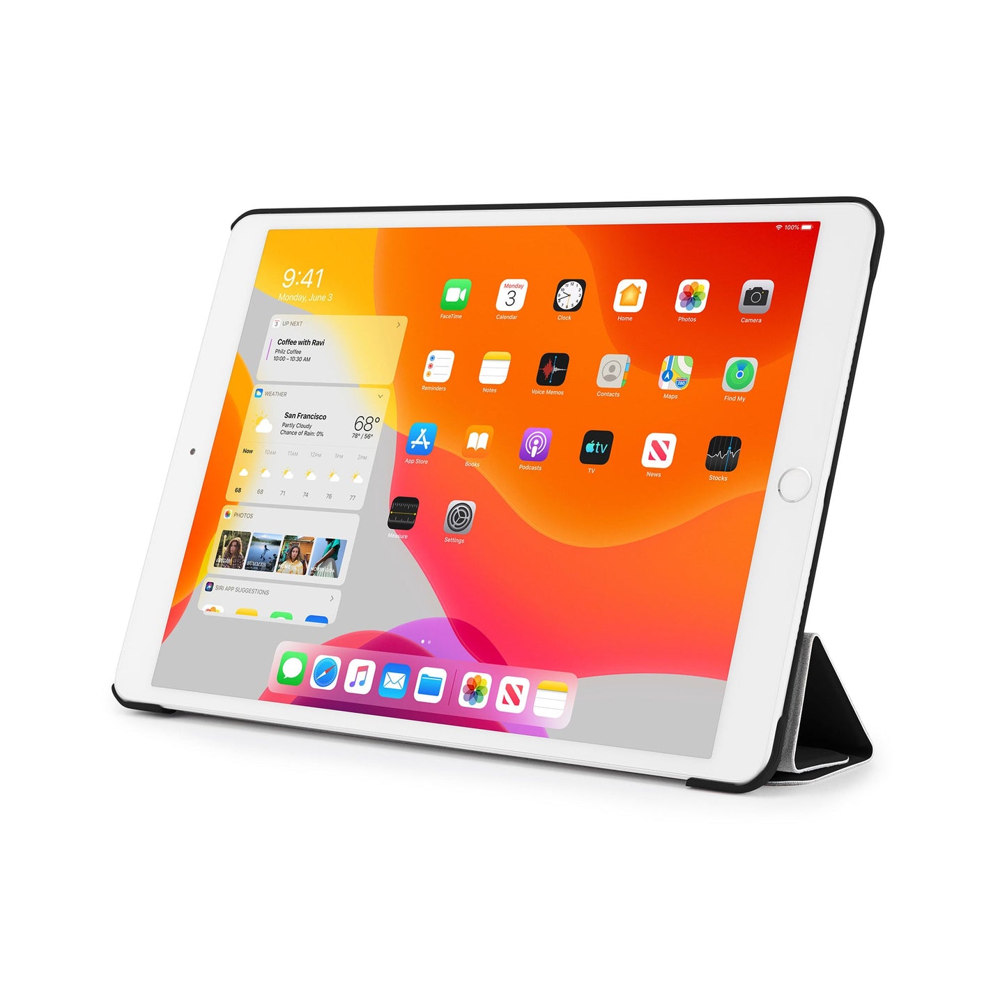 PIPETTO Origami Case for iPad 7th-9th Gen (2019-2021) - Black
