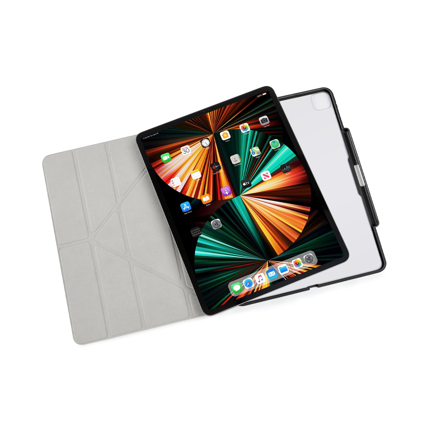 PIPETTO Origami No3 Case for iPad Pro 12.9 3rd-6th Gen (2018-2022) - Black