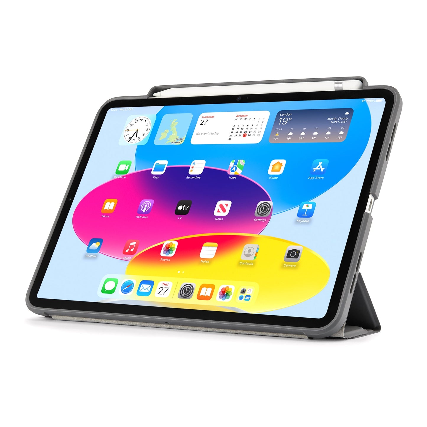 PIPETTO Origami No3 Case for iPad 10th Gen (2022) - Dark Grey