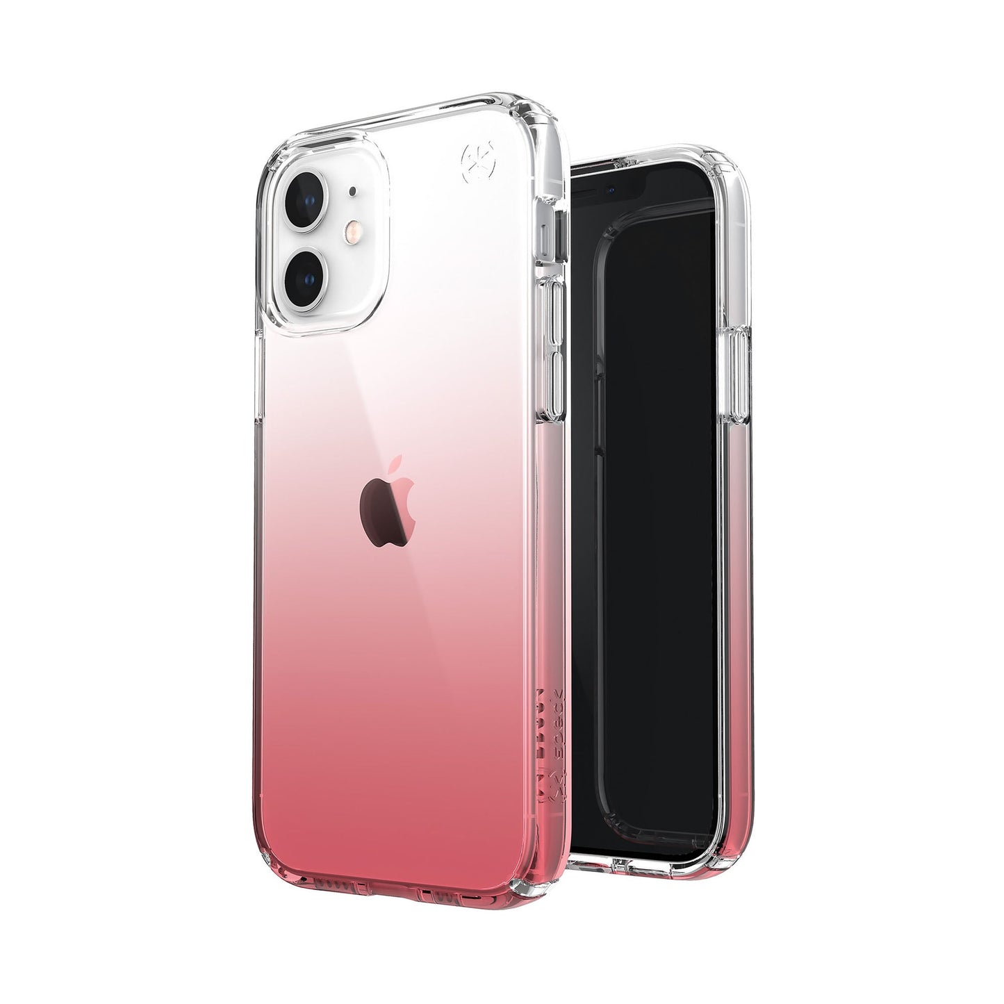 SPECK Presidio Perfect-Clear Ombre Case for iPhone 12 Mini - Clear/Vintage Rose
