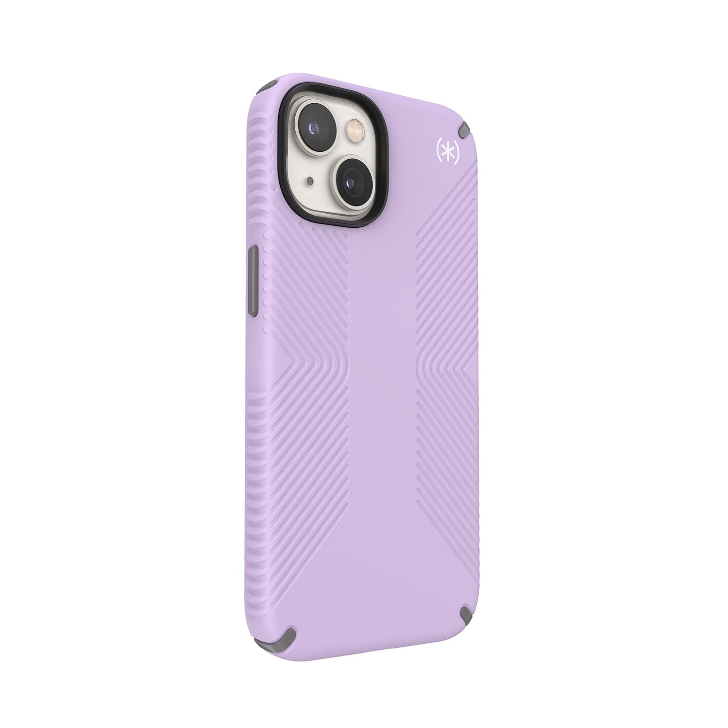 SPECK Presidio2 Grip Case for iPhone 14 - Spring Purple/Cloudy Grey/White