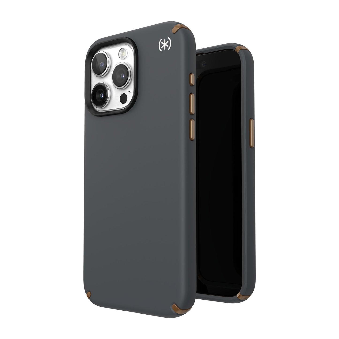 SPECK Presidio2 Pro with MagSafe for iPhone 15 Pro Max - Charcoal Grey/Cool Bronze/White