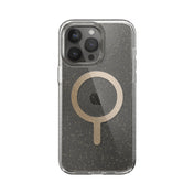 SPECK Presidio Lux Glitter with MagSafe for iPhone 15 Pro Max - Clear/Gold Glitter/Beige Sweater