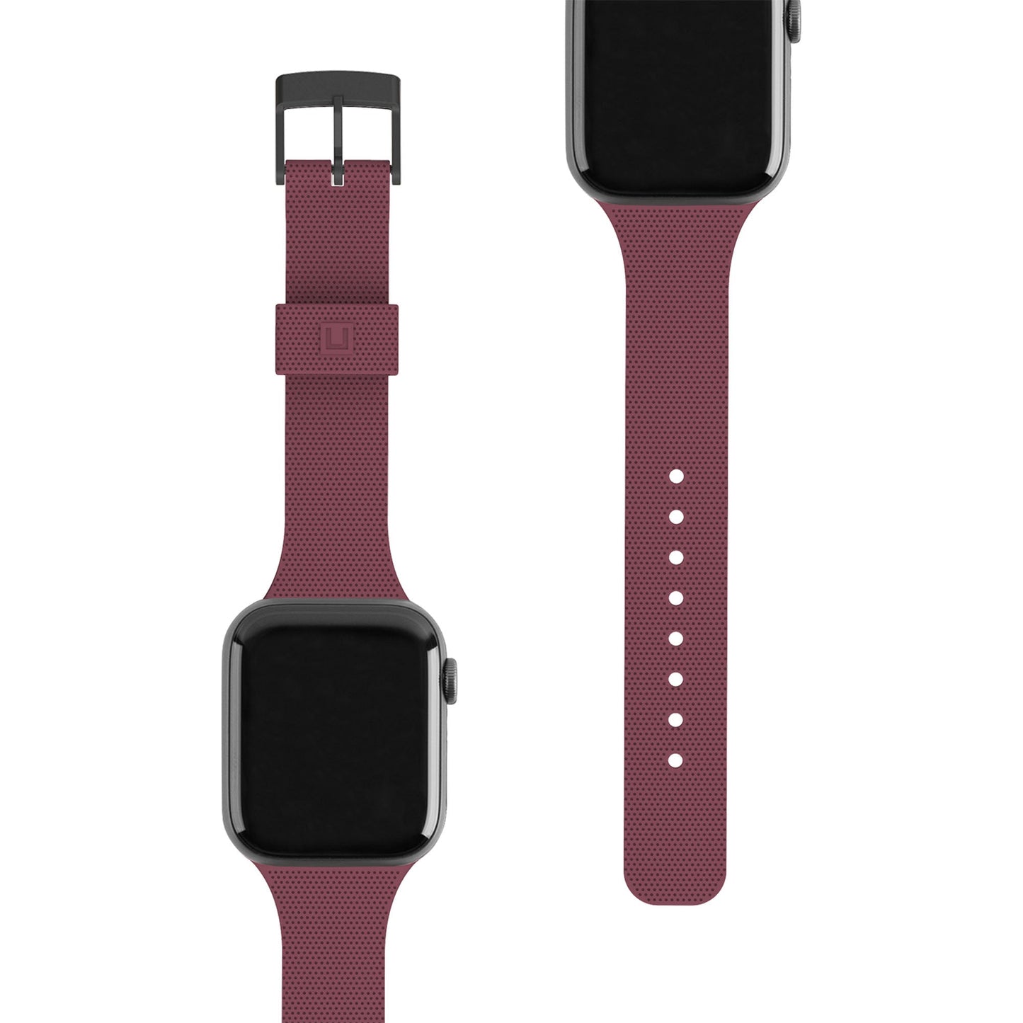 U BY UAG [U] Dot Silicone Strap for Apple Watch 42/44/45 mm - Aubergine