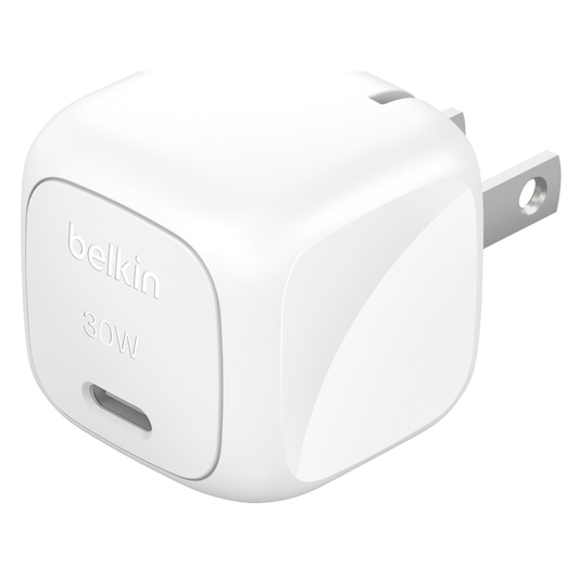 BELKIN BoostCharge 30w USB-C Cube Wall Charger with PPS Freebie - White
