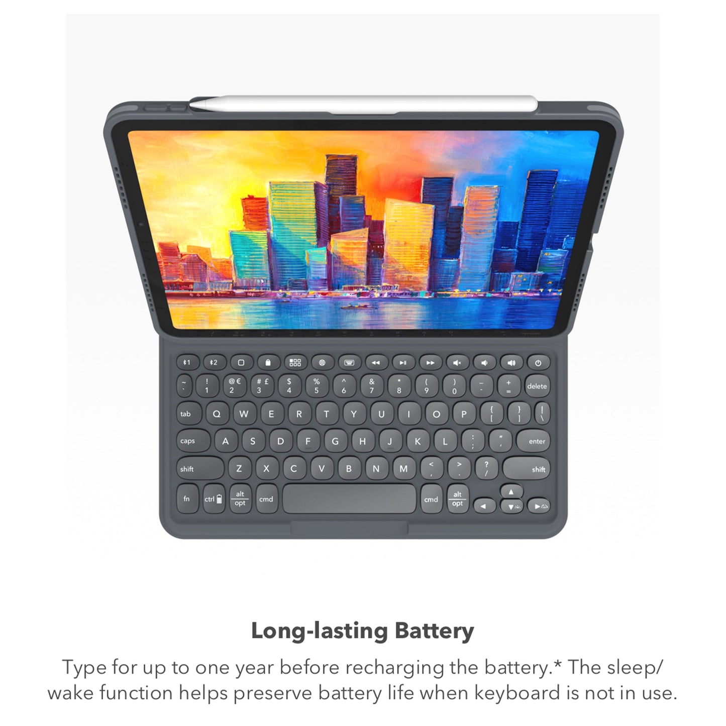 ZAGG Pro Keys Keyboard Case for iPad Air 10.9 (4th, 5th Gen) - Black/Gray