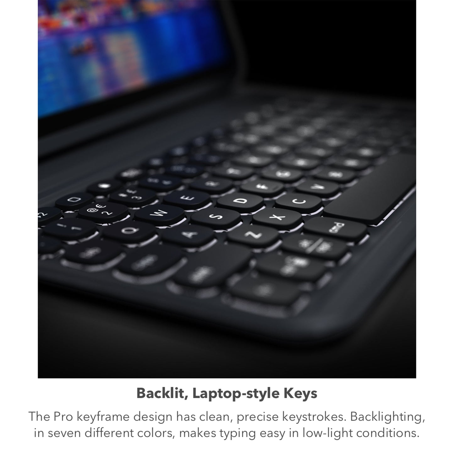 ZAGG Pro Keys Keyboard Case for iPad Air 10.9 (4th, 5th Gen) - Black/Gray
