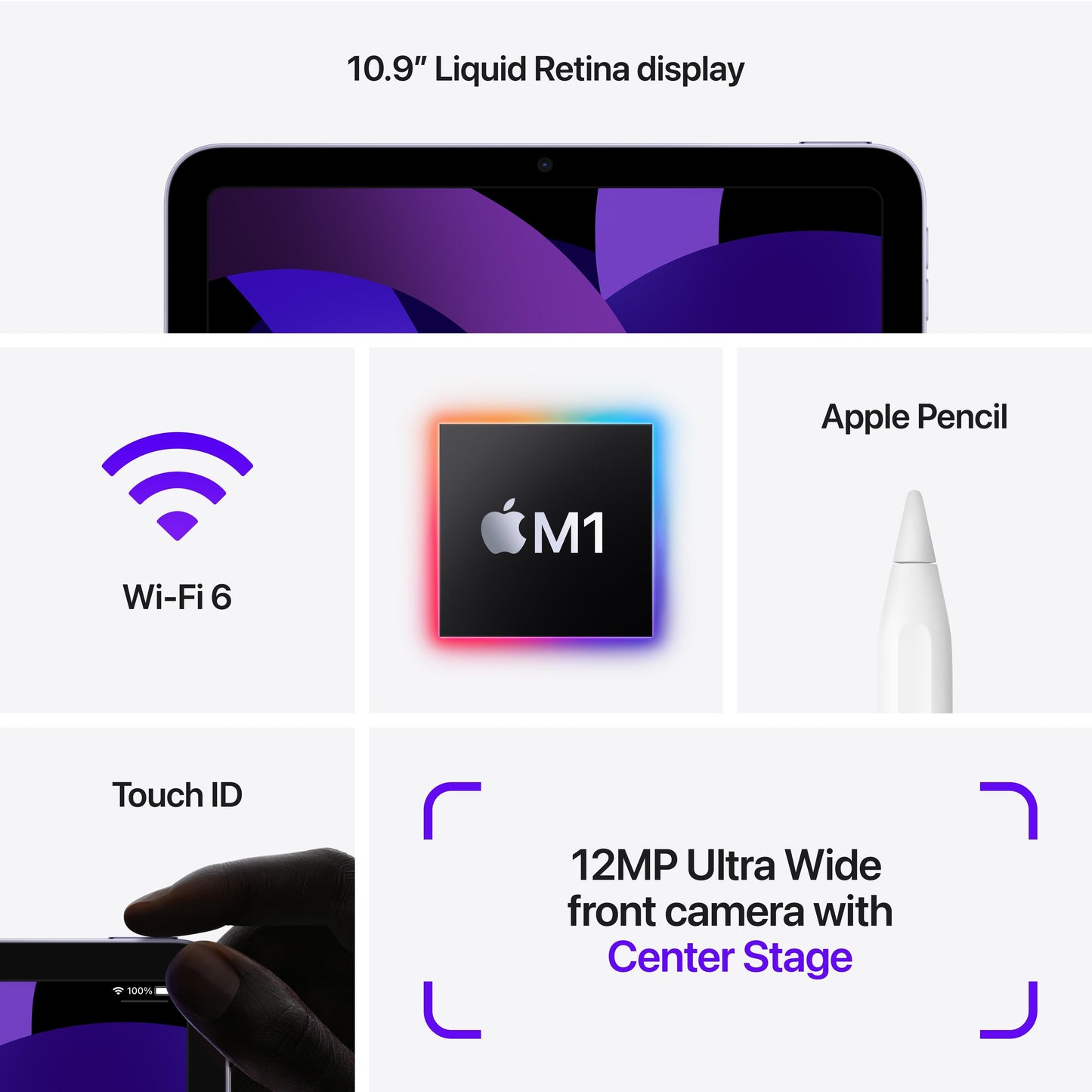 10.9-inch iPad Air Wi-Fi 64GB - Purple